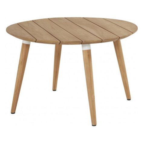 Zahradní Jídelní Stůl Sophie Teak průměr 120 cm - bílý