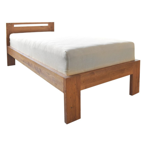 Oak´s Dubová postel Mono Klasik 4 cm masiv rustik - 100x200 cm