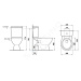 JIKA Lyra plus WC kombi, zadní odpad, boční napouštění, Rimless, bílá H8257260002413