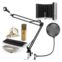 Auna MIC-9005G V5, mikrofonní sada, kondenzátorový mikrofon, pop-filter, resorbční panel, rameno