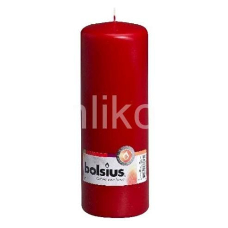 Válcová svíčka 20cm BOLSIUS tmavě červená