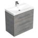 Koupelnová skříňka s umyvadlem Naturel Cube Way 80x76,5x46 cm beton mat CUBE46803BEVER