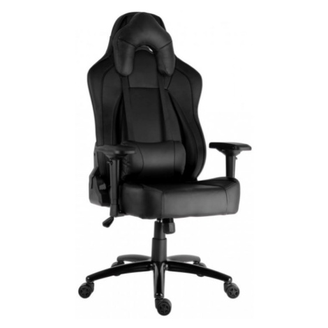 Herní židle IRON XL — PU kůže, černá, nosnost 130 kg Racing