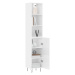 vidaXL Skříň highboard bílá s vysokým leskem 34,5x34x180 cm kompozit