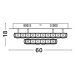 NOVA LUCE stropní svítidlo QUENTIN chromovaný hliník a K9 křišťál LED 44W 230V 3500K IP20 917251