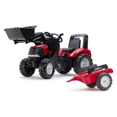 Falk Traktor šlapací Case IH Puma 240CVX s valníkem a přední lžící s vlečkou