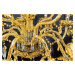 LuxD 28429 Designový lustr Sabella 75 cm zlatý závěsné svítidlo