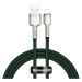 Kabel USB-Lightning Baseus Cafule, 2,4 A, 1 m (zelený)