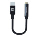 SWISSTEN audio adaptér USB-C - Jack (M/F), opletený, 15 cm, černá - 73501301