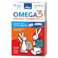 Vitar Kids Omega 3 a vitaminy D3 + E 60 kapslí