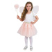 Dětský kostým tutu sukně růžová květinová víla s hůlkou a křídly e-obal