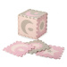 MoMi Hrací podložka pěnové puzzle NEBE růžové 9 ks