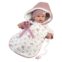 Llorens 63650 NEW BORN - realistická panenka miminko se zvuky a měkkým látkovým tělem - 36 cm