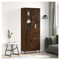 vidaXL Skříň highboard hnědý dub 69,5 x 34 x 180 cm kompozitní dřevo