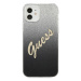 Guess GUHCP12SPCUGLSBK hard silikonové pouzdro iPhone 12 Mini 5.4" black Glitter Gradient Script