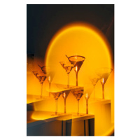 Fotografie Kaleidoscope martini cocktail in orange neon, Nitas, 26.7 × 40 cm