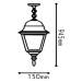 ACA Lighting Garden lantern venkovní závěsné svítidlo HI6045B