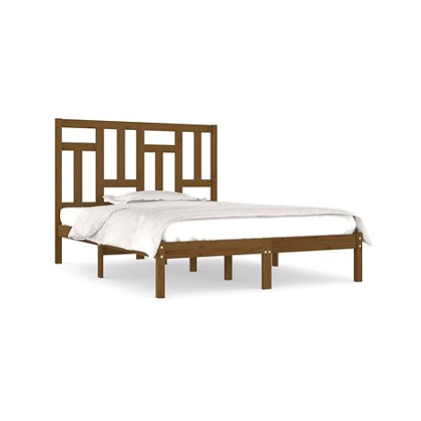 Rám postele medově hnědý masivní borovice 120 × 200 cm, 3104541 SHUMEE