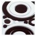 Samolepicí dekorace Crearreda FM S Black & White Circles 59508 Bílé a černé kruhy