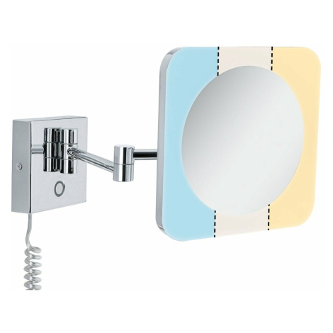PAULMANN HomeSpa LED kosmetické zrcadlo Jora 3-násobné zvětšení IP44 chrom/bílá/zrcadlo 3,3W měn