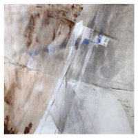 Ilustrace white composition with a little bit blue, Annette Schmucker, 40x40 cm