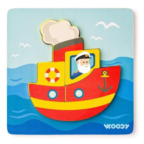 Woody Puzzle Baby - loďka