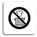 Accept Piktogram "zákaz sušení prádla" (80 × 80 mm) (bílá tabulka - černý tisk bez rámečku)
