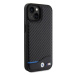 BMW hard silikonové pouzdro iPhone 15 6.1" black Leather Carbon