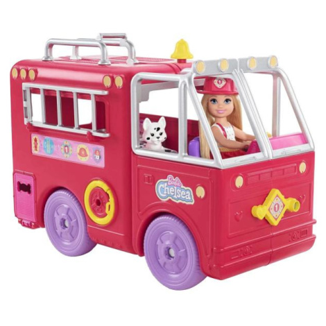 Mattel Barbie Chelsea hasičské auto HCK73
