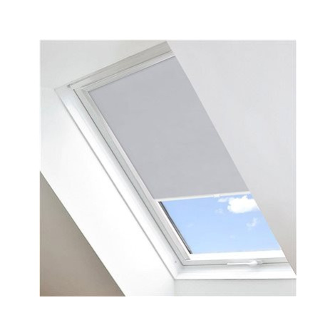FOA Roleta Látková na střešní okna, světle šedá, LT 108, bílý profil, š 61,3 cm, v 116 cm