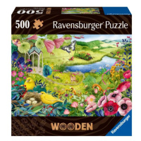 Ravensburger Dřevěné puzzle Divoká zahrada 500 dílků