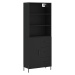 vidaXL Skříň highboard černá 69,5 x 34 x 180 cm kompozitní dřevo