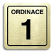 Accept Piktogram "ordinace 1" (80 × 80 mm) (zlatá tabulka - černý tisk)