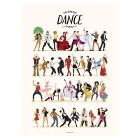 Ilustrace Everybody Dance Now, Nour Tohme, (30 x 40 cm)