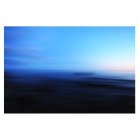 Umělecká fotografie abstract cold blue background with motion blur, Kichigin, (40 x 26.7 cm)
