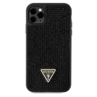 Guess Rhinestones Triangle Metal Logo kryt pro iPhone 11 Pro černý