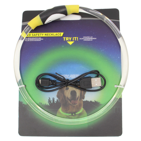 Vsepropejska Blesk LED nabíjecí obojek pro psa Barva: Žlutá, Obvod krku: 35 cm