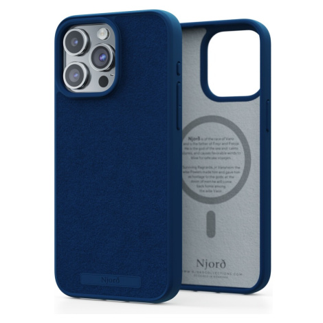 NJORD Suede MagSafe kryt iPhone 15 Pro Max modrý