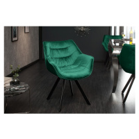 Estila Designová židle Antik smaragdově