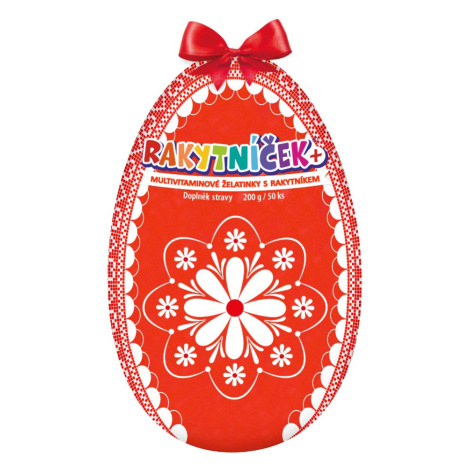 Rakytníček Multivitaminové želatinky s rakytníkem 50 ks červené vejce