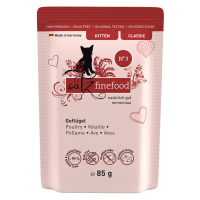 Výhodné balení catz finefood Kitten 24 × 85 g - No. 03 drůbeží