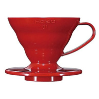 Hario Dripper V60-01, plastový, červený