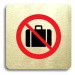Accept Piktogram "zákaz vstupu se zavazadlem" (80 × 80 mm) (zlatá tabulka - barevný tisk bez rám