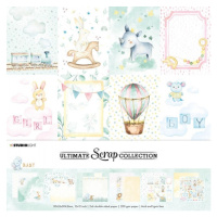 Sada scrapbookových papírů Studio Light, 30,5 x 30,5 cm (12 ks) – narození miminka Aladine