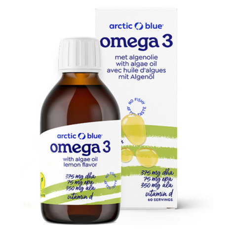 Arctic Blue Vegan Omega 3-6-9 Algae 375 mg DHA + 75 mg EPA + ALA + Vitamin D 150 ml