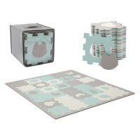KINDERKRAFT - SELECT Podložka pěnová puzzle Luno Shapes 185 x 165 cm Mint, 30ks, Premium