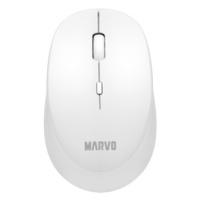 Marvo Myš WM103WH, 1600DPI, 2.4 [GHz], optika, 4tl., bezdrátová, bílá, 1 ks AA, kancelářská, tic