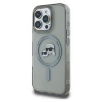 Zadní kryt Karl Lagerfeld IML K&CH Heads Metal Frame MagSafe pro Apple iPhone 16 Pro, černá