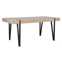 Jídelní stůl 180 x 90 cm, světlé dřevo s černou ADENA, 168921