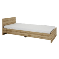 Dřevěná postel Arkadia 90x200 cm, dub dakota, bez matrace